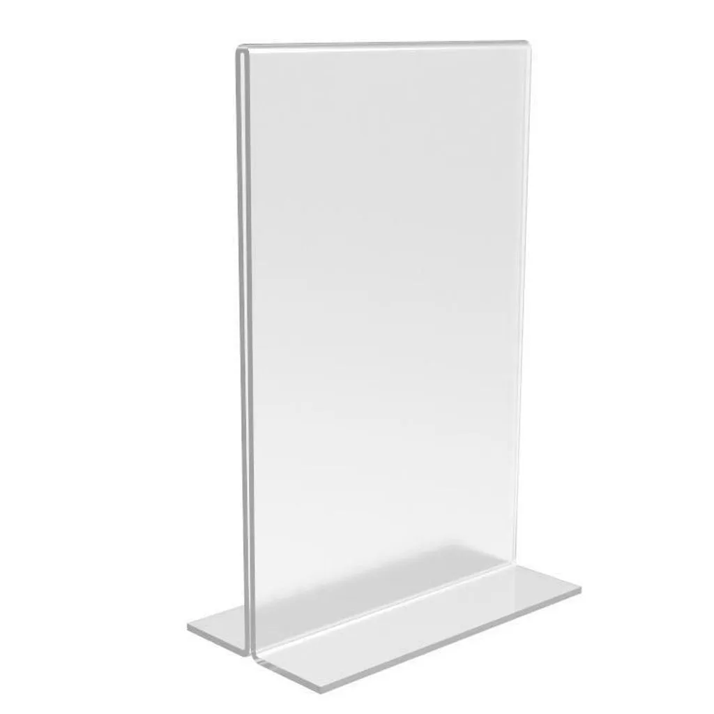 Acrylic Display T-Frame Photo & Sign Holders