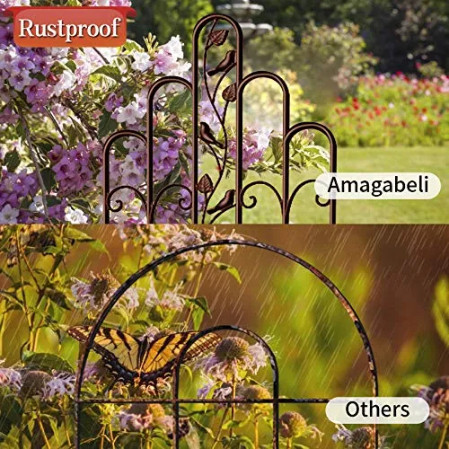 Amagabeli 2 Pack Large Garden Trellis 71”x21” Heavy Duty Rustproof Brown Plant Support Model No ET339