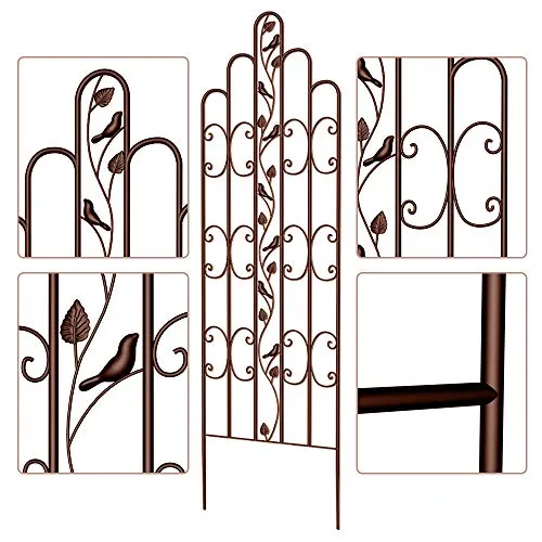 Amagabeli 2 Pack Large Garden Trellis 71”x21” Heavy Duty Rustproof Brown Plant Support Model No ET339