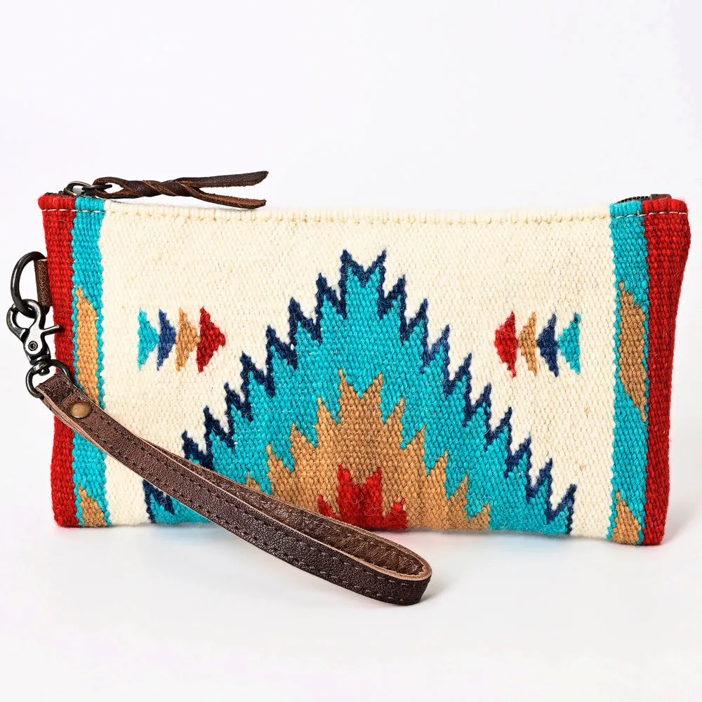 American Darling ADBG344B Wristlet Saddle Blanket Genuine Leather Women Bag Western Handbag Purse