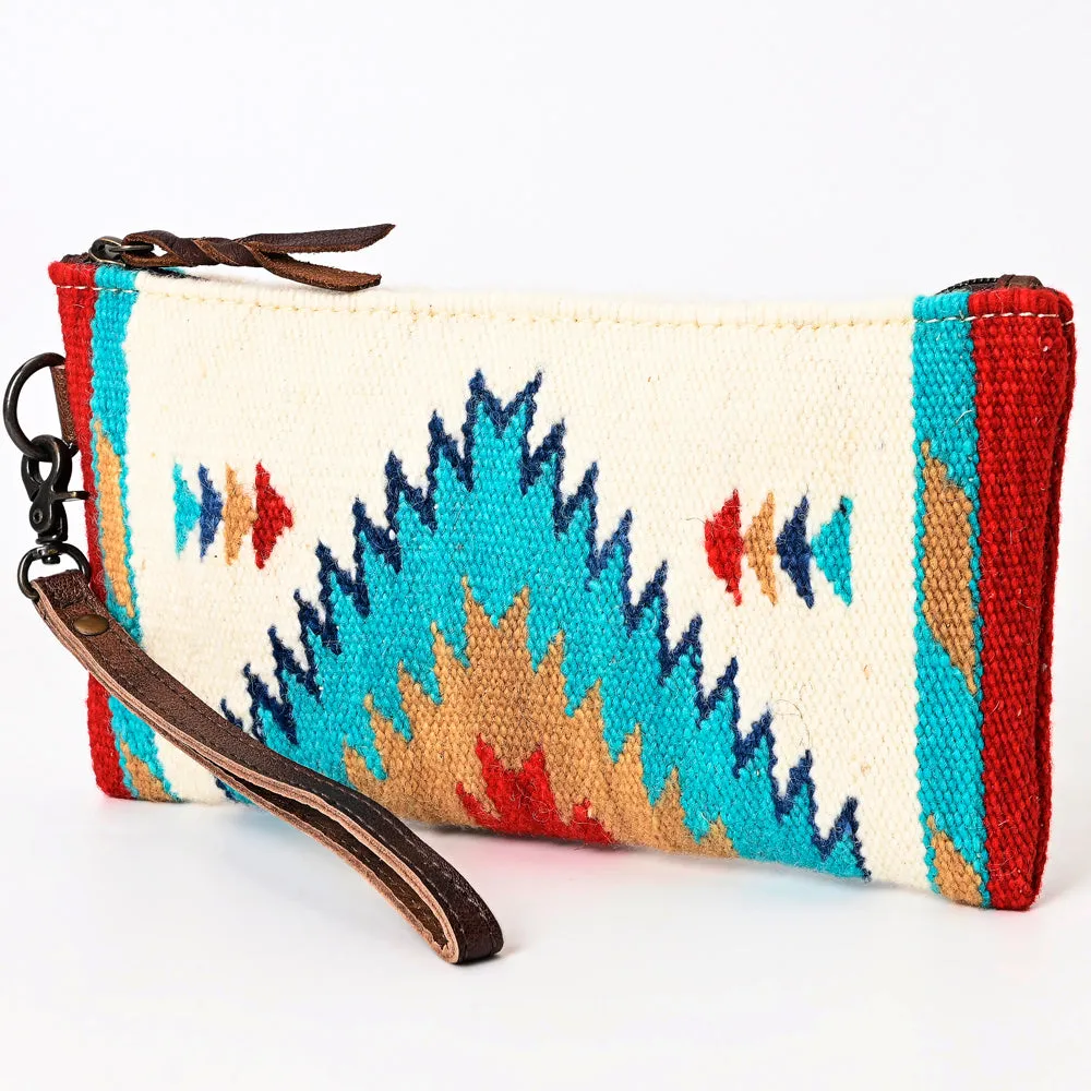 American Darling ADBG344B Wristlet Saddle Blanket Genuine Leather Women Bag Western Handbag Purse