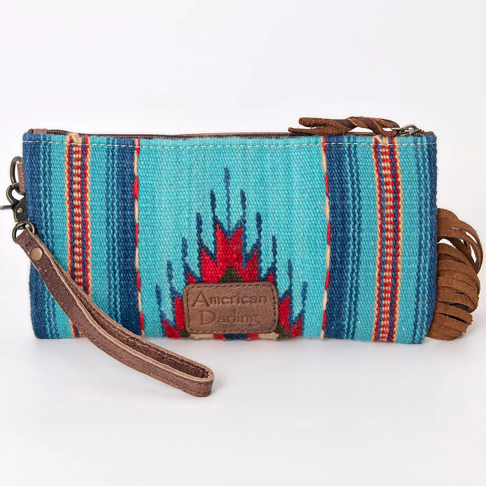 American Darling ADBG642 Wristlet Hand Tooled Saddle Blanket Genuine Leather Women Bag Western Handbag Purse