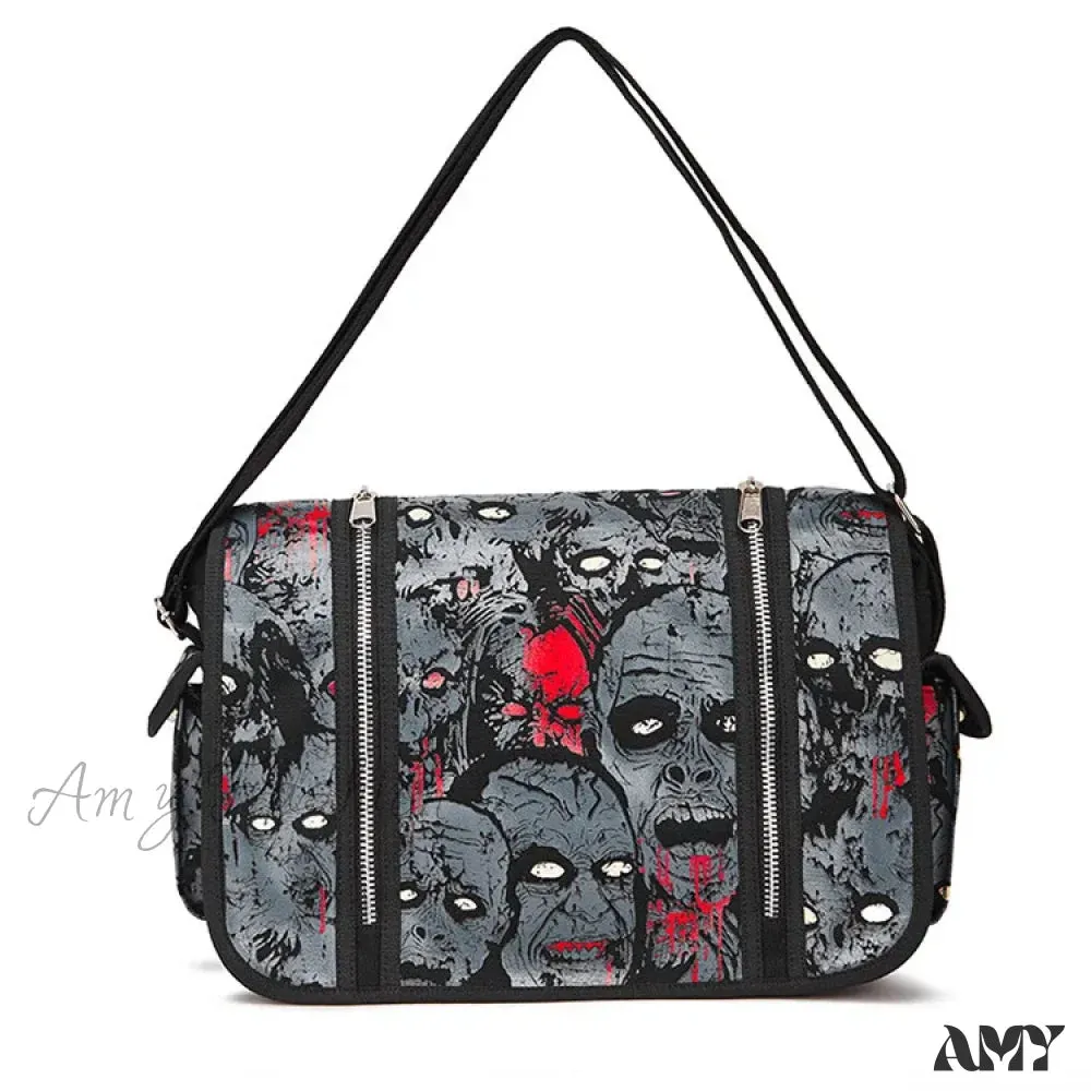 Bag Canvas Waterproof Ghost Large Shoulder Luminous Halloween Gothic Zombie