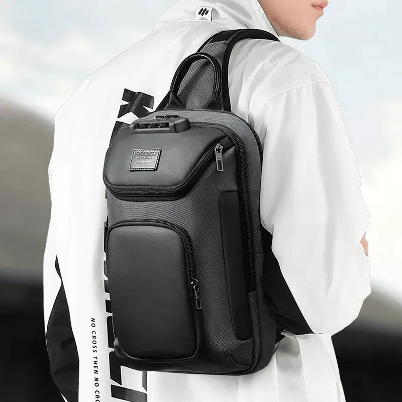 BagSaga Men'S Chest Bag Trend Men'S Bag Casual
