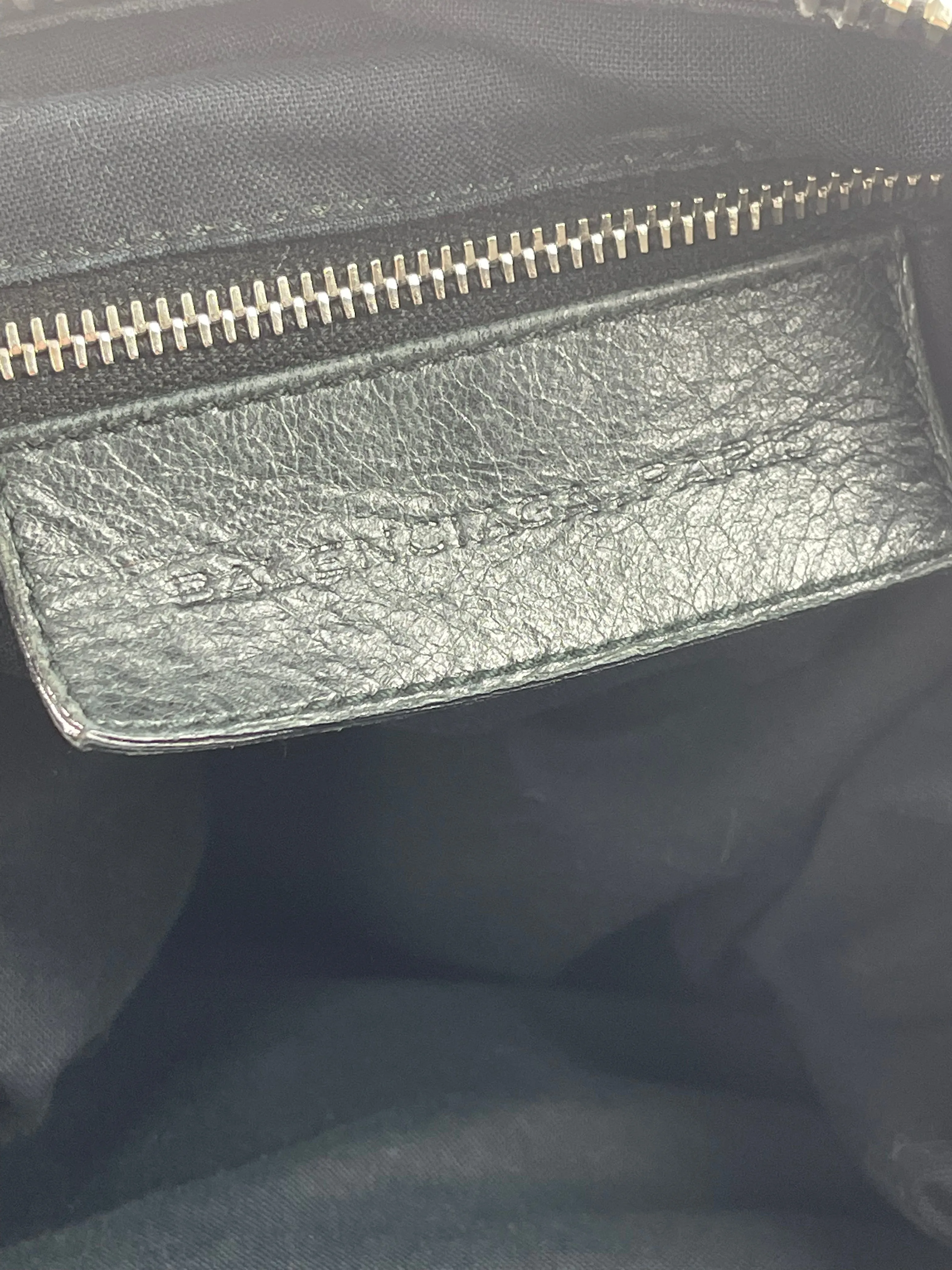 Balenciaga Black Leather "Motocross" Shoulder Bag