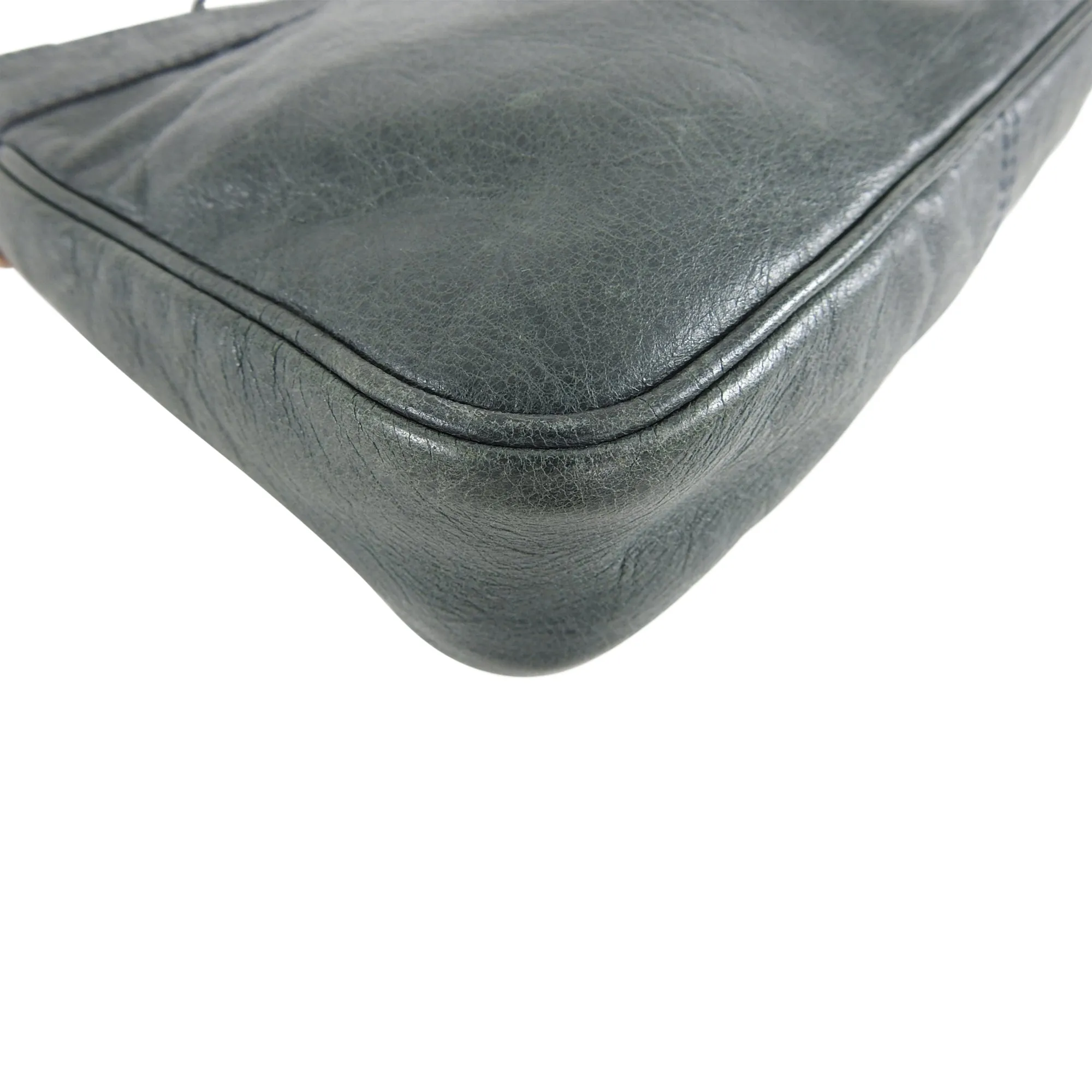 Balenciaga Dark Charcoal Grey Crossbody Hip Bag