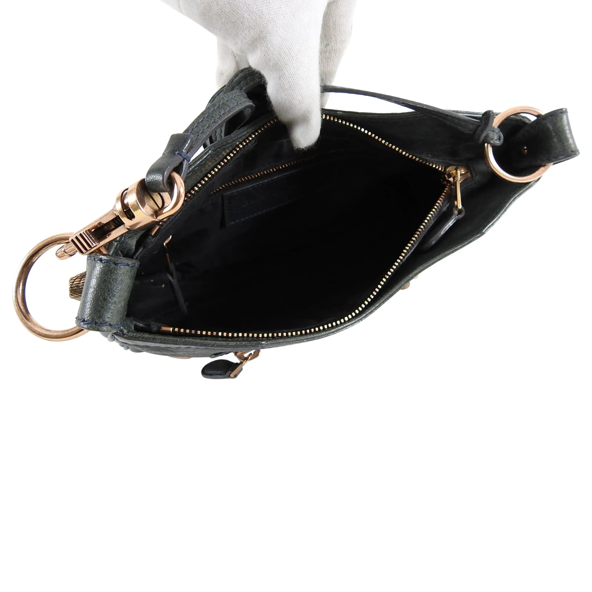 Balenciaga Dark Charcoal Grey Crossbody Hip Bag