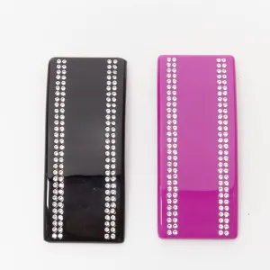 BALENCIAGA Demna Barette pink black crystal statement earring Pair