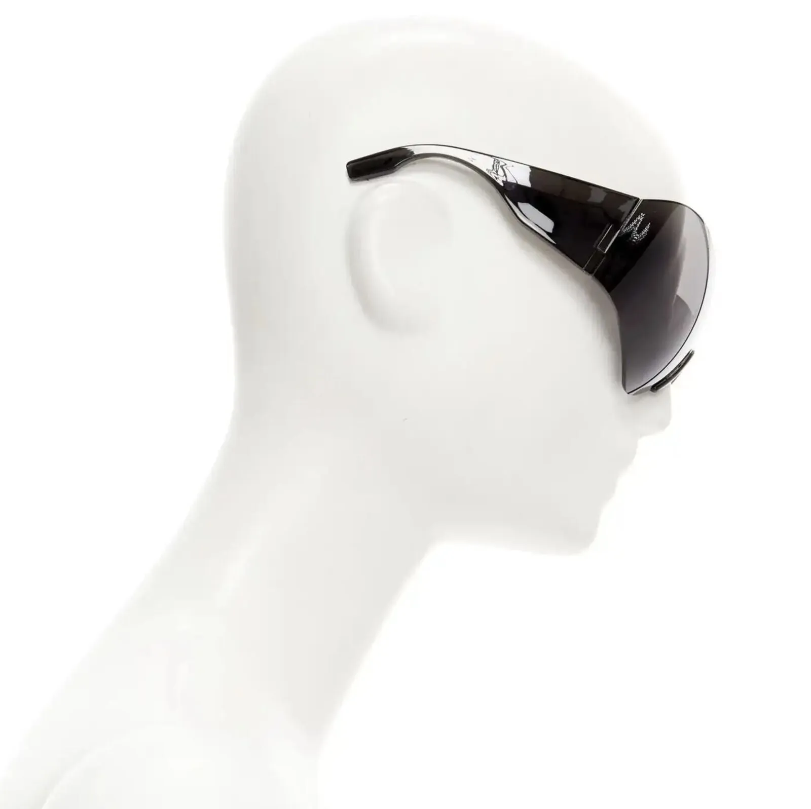 BALENCIAGA DEMNA Runway Mask Butterfly black shield sunglasses Kardashian
