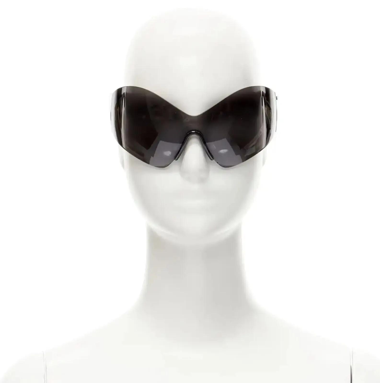 BALENCIAGA DEMNA Runway Mask Butterfly black shield sunglasses Kardashian