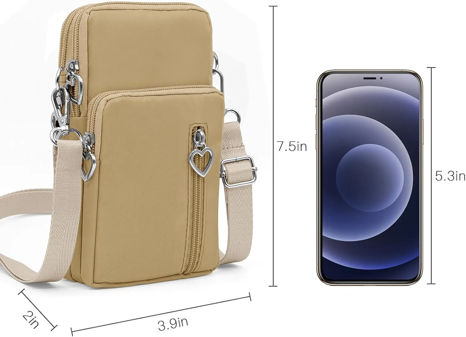 BIAOTIE Lightweight Small Crossbody bags Cell Phone Purses Travel Pouch Shoulder Bag for Women