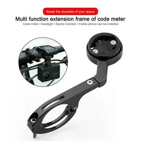 Bike Out-Front Mount Bicycle Handlebar Combo Mount for Garmin Bryton Gopro Flashlight Camera,Compatible with 31.8mm 25.4mm Handlebar (Black)