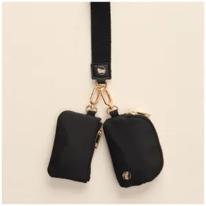Black Dynamic Duo Pouch Wristlet