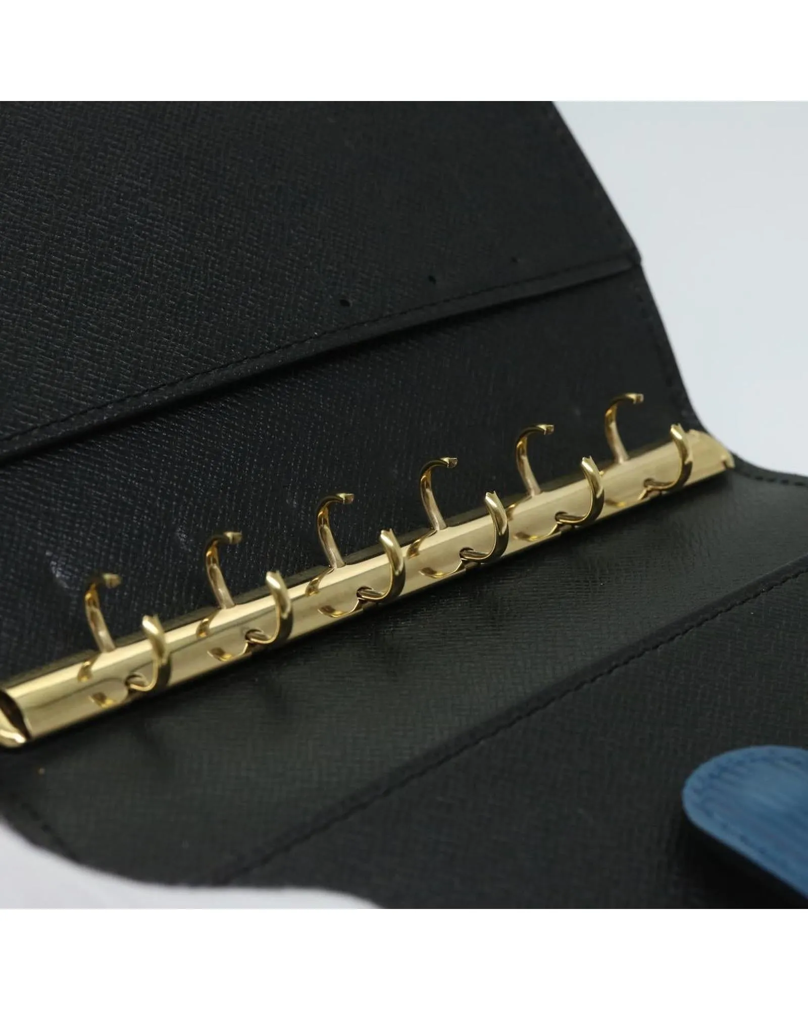 Blue Epi Leather Day Planner Cover with Accessories and Serial Number