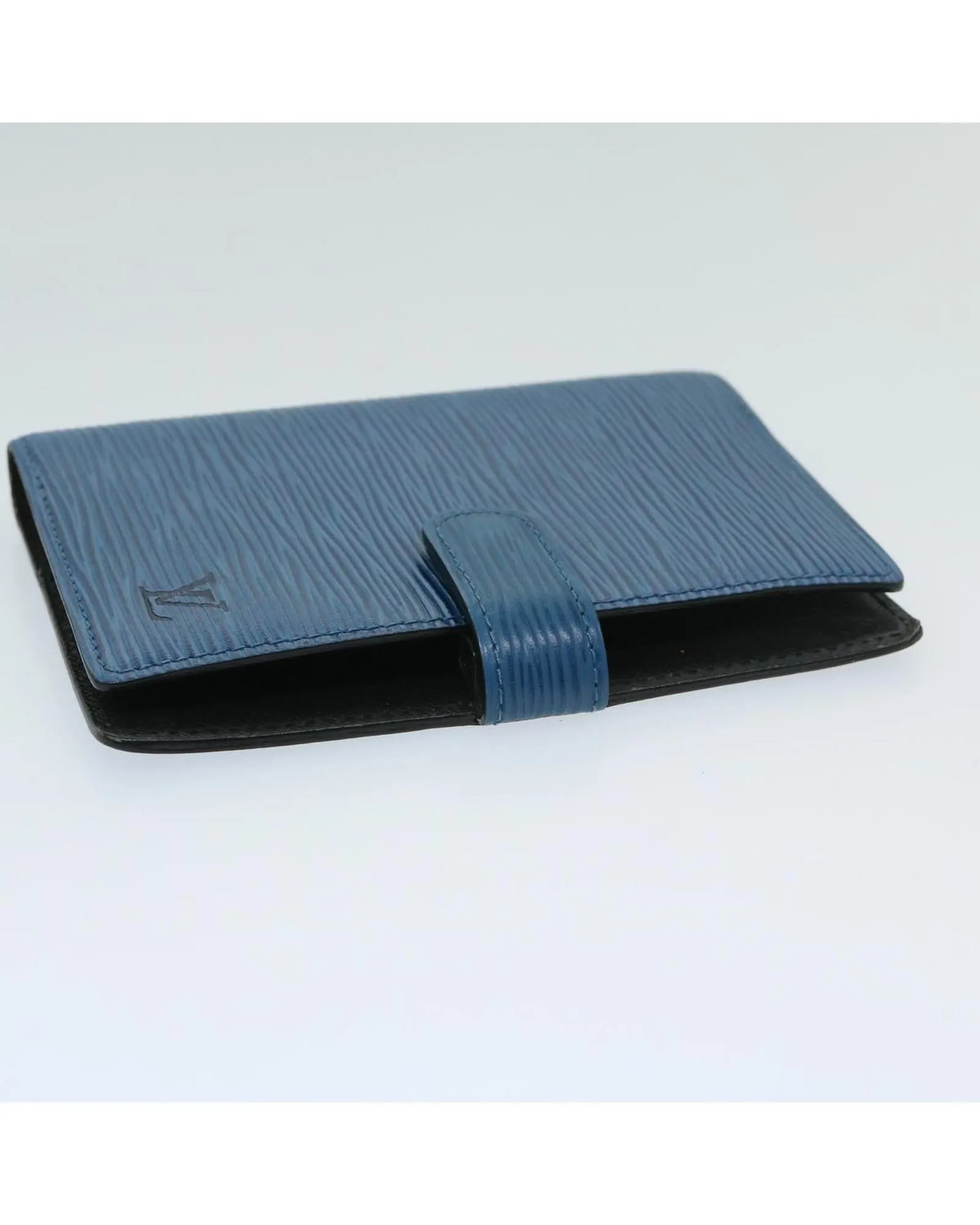 Blue Epi Leather Day Planner Cover with Accessories and Serial Number