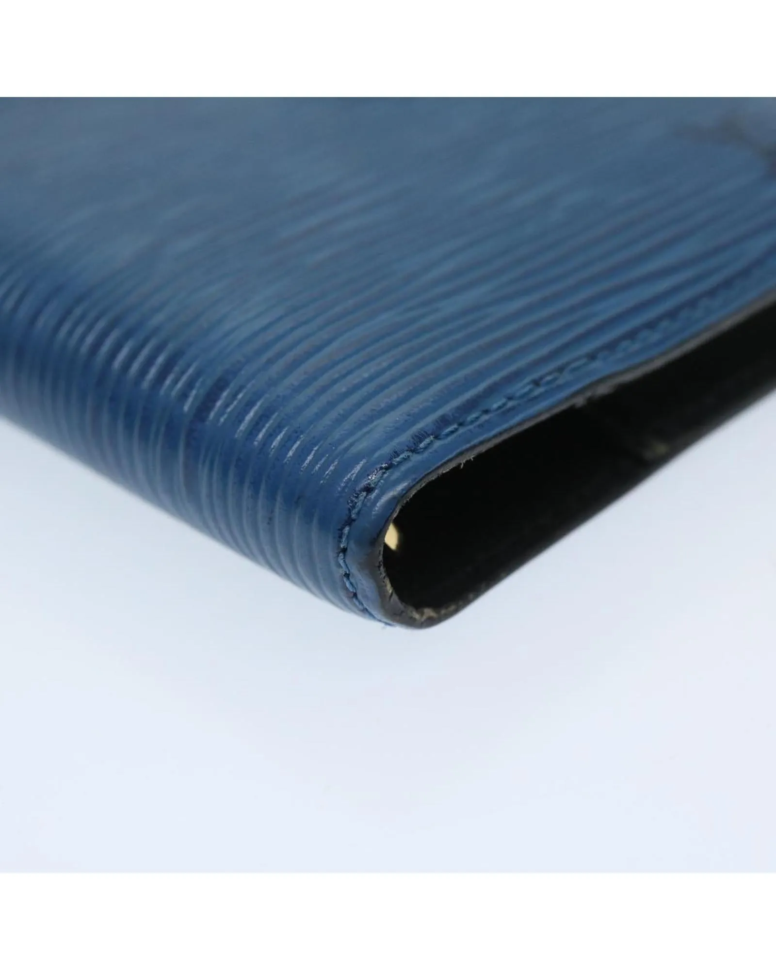 Blue Epi Leather Day Planner Cover with Accessories and Serial Number