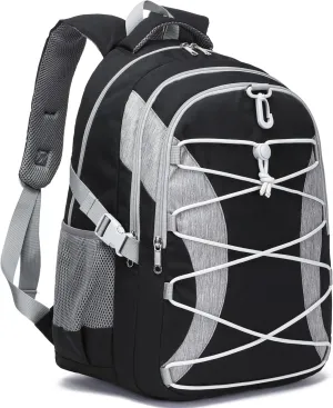 BLUEFAIRY Middle High School Backpack for Boys Girls Large Bookbag with Laptop Compartment Back to School Book Bags for Teens Teenagers Mochilas Escolares para Nios Nias (Black/Gray, Solid)