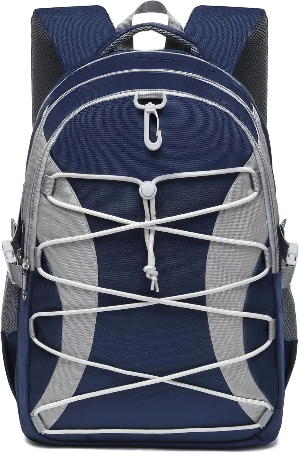 BLUEFAIRY Middle High School Backpack for Boys Girls Large Bookbag with Laptop Compartment Back to School Book Bags for Teens Teenagers Mochilas Escolares para Nios Nias (Navy Blue/Gray, Solid)