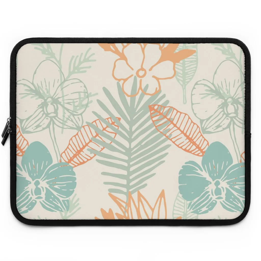 Bria Katherine Tropical Floral Print laptop and Tablet Sleeve