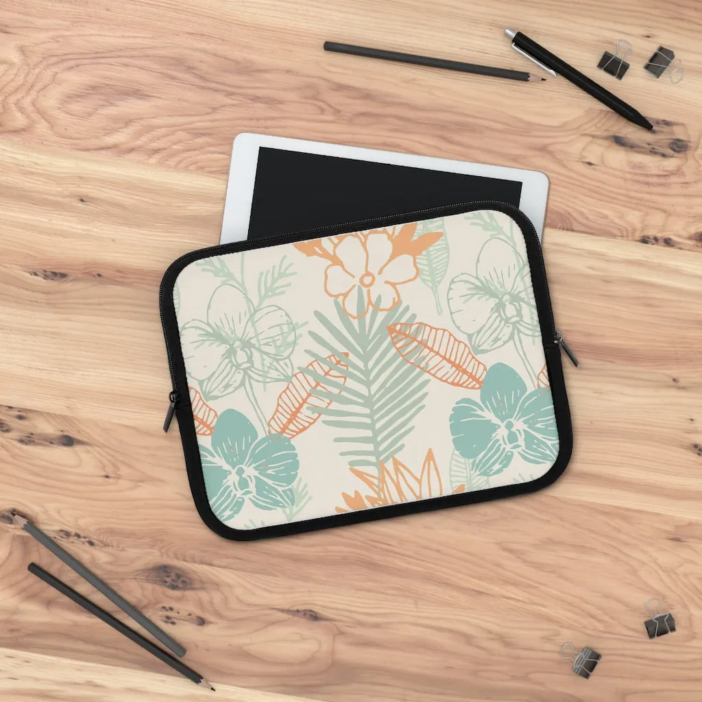 Bria Katherine Tropical Floral Print laptop and Tablet Sleeve