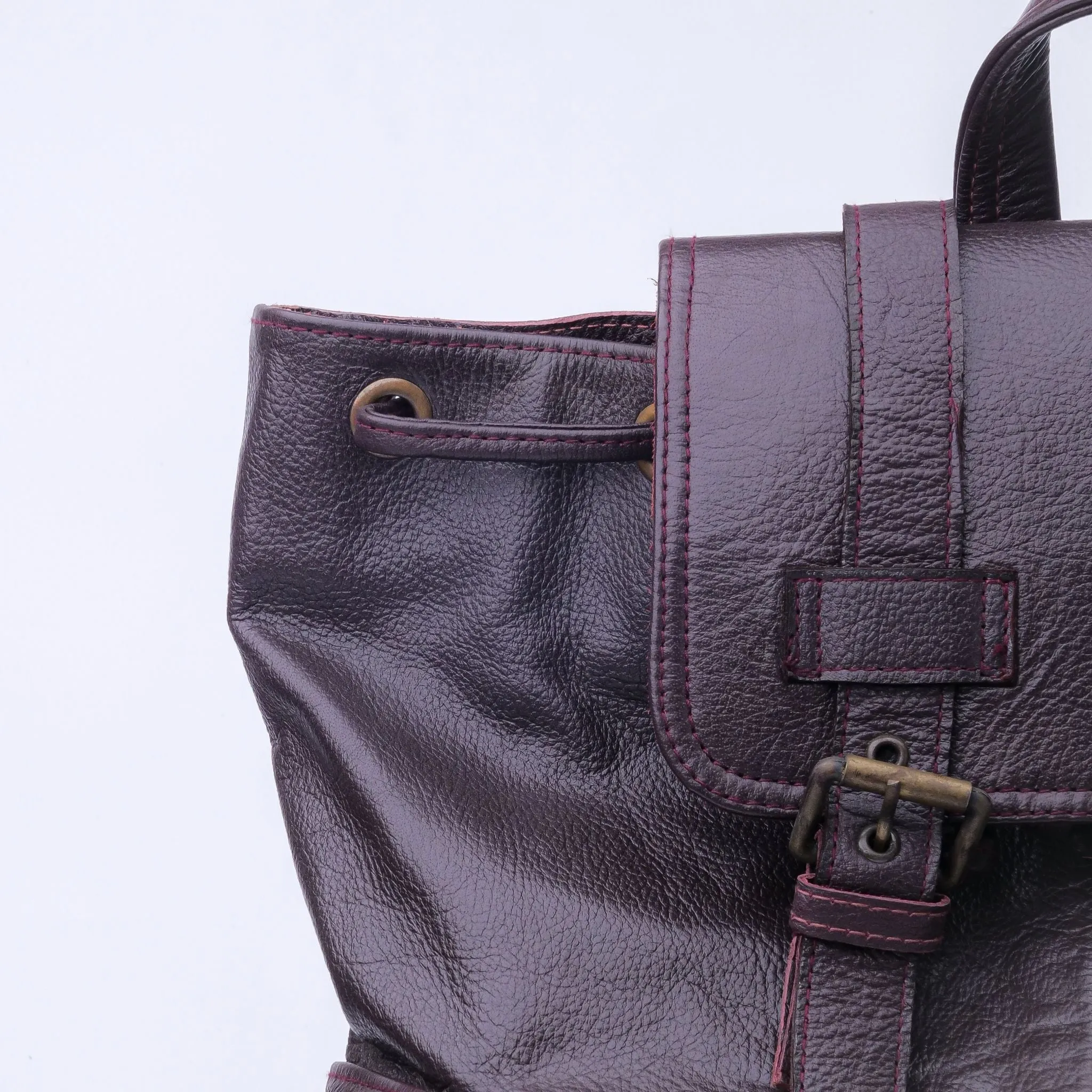 Chestnut Leather Backpack Travel Laptop Office Bag