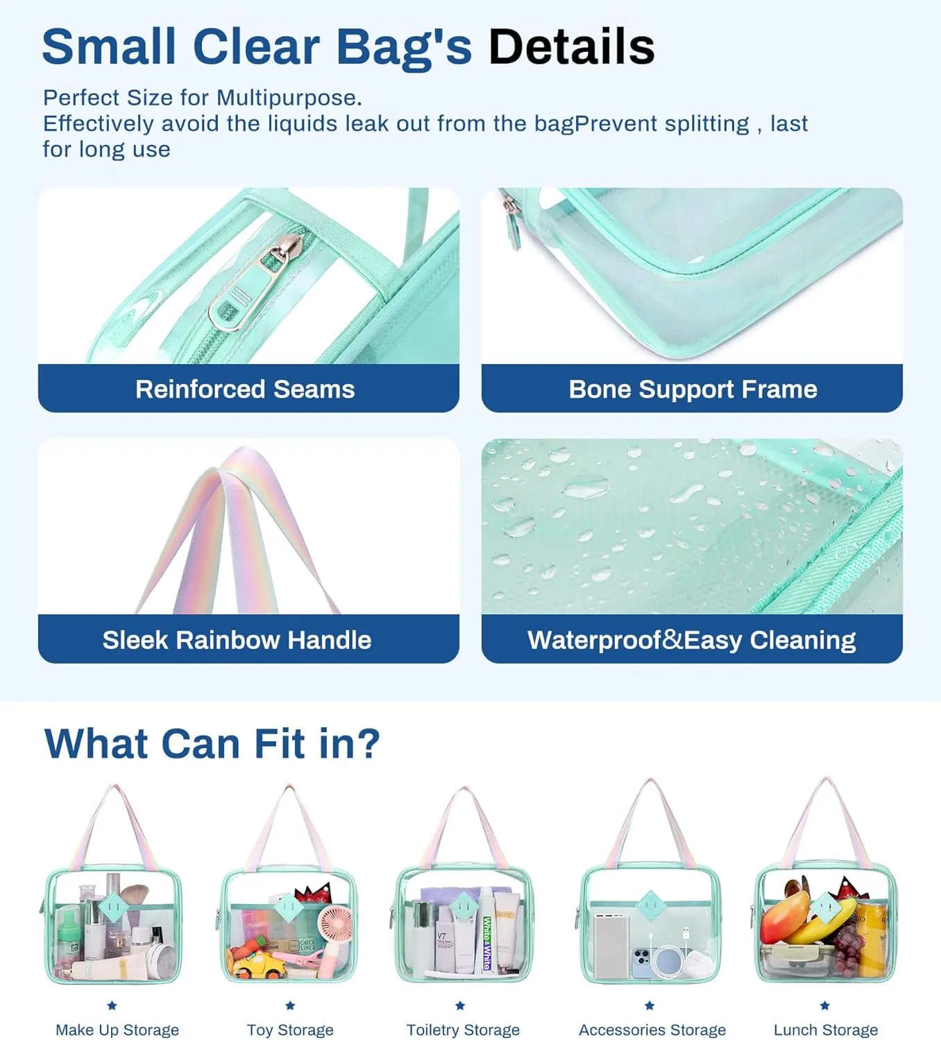 Clear Backpack for School, PVC Clear Bookbag Heavy Duty Transparent Backpack for Stadium Events See Through Bag