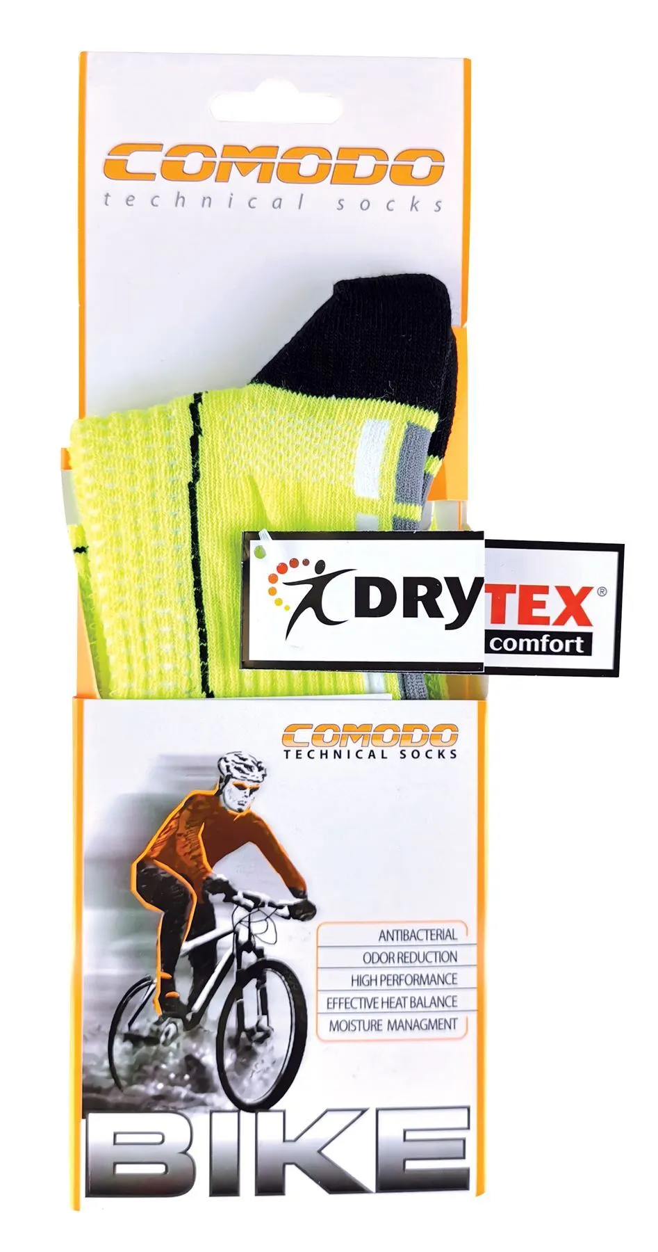 COMODO - Bike Performance Socks (3-5.5 / Neon Yellow)