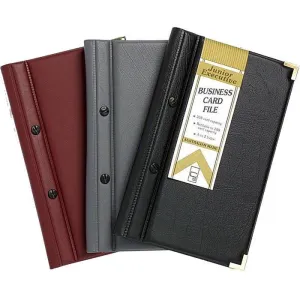 Cumberland Business Card File Junior Refillable 208 Capacity A-Z Index 252 X 146Mm Burgundy