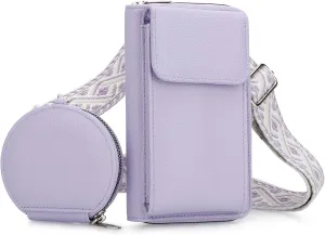 DOB SECHS Leather Small Phone Wallet Purse Cross Body for Women with Mini Coin Bag Pouch Travel Side Purses
