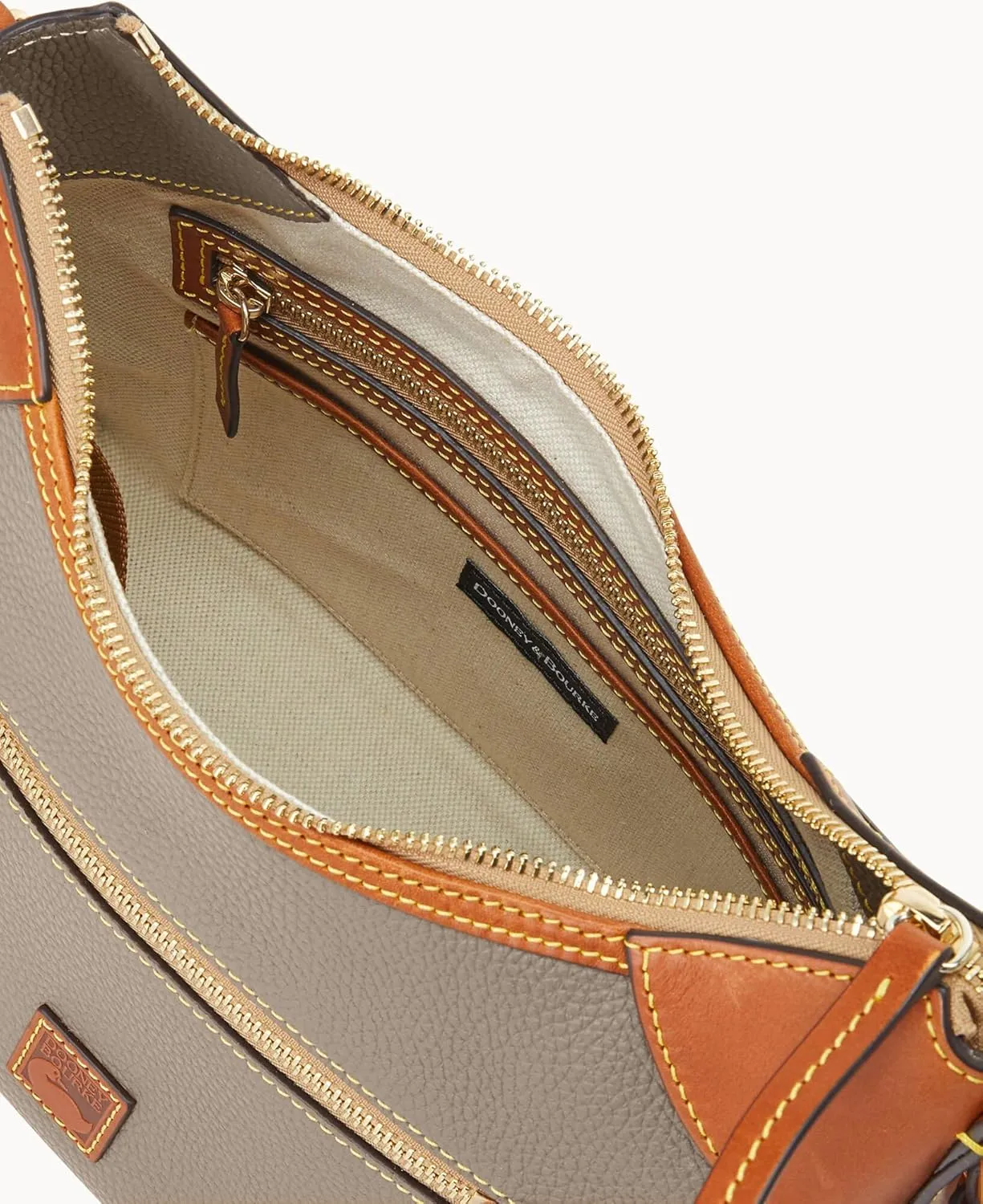 Dooney & Bourke Shoulder Bags for Women, Pebble Grain Leather Hobo Bag with Charms