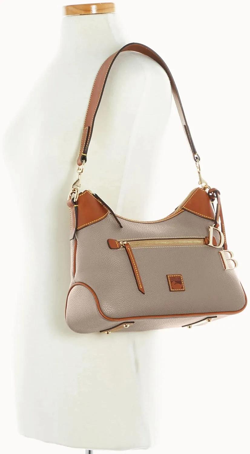Dooney & Bourke Shoulder Bags for Women, Pebble Grain Leather Hobo Bag with Charms