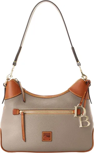 Dooney & Bourke Shoulder Bags for Women, Pebble Grain Leather Hobo Bag with Charms