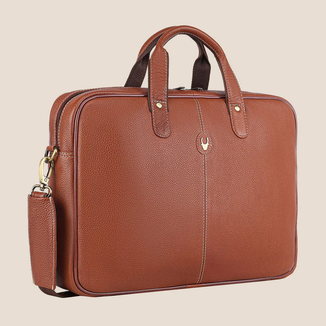 DORCHESTER Leather Laptop Messenger Bag for Men