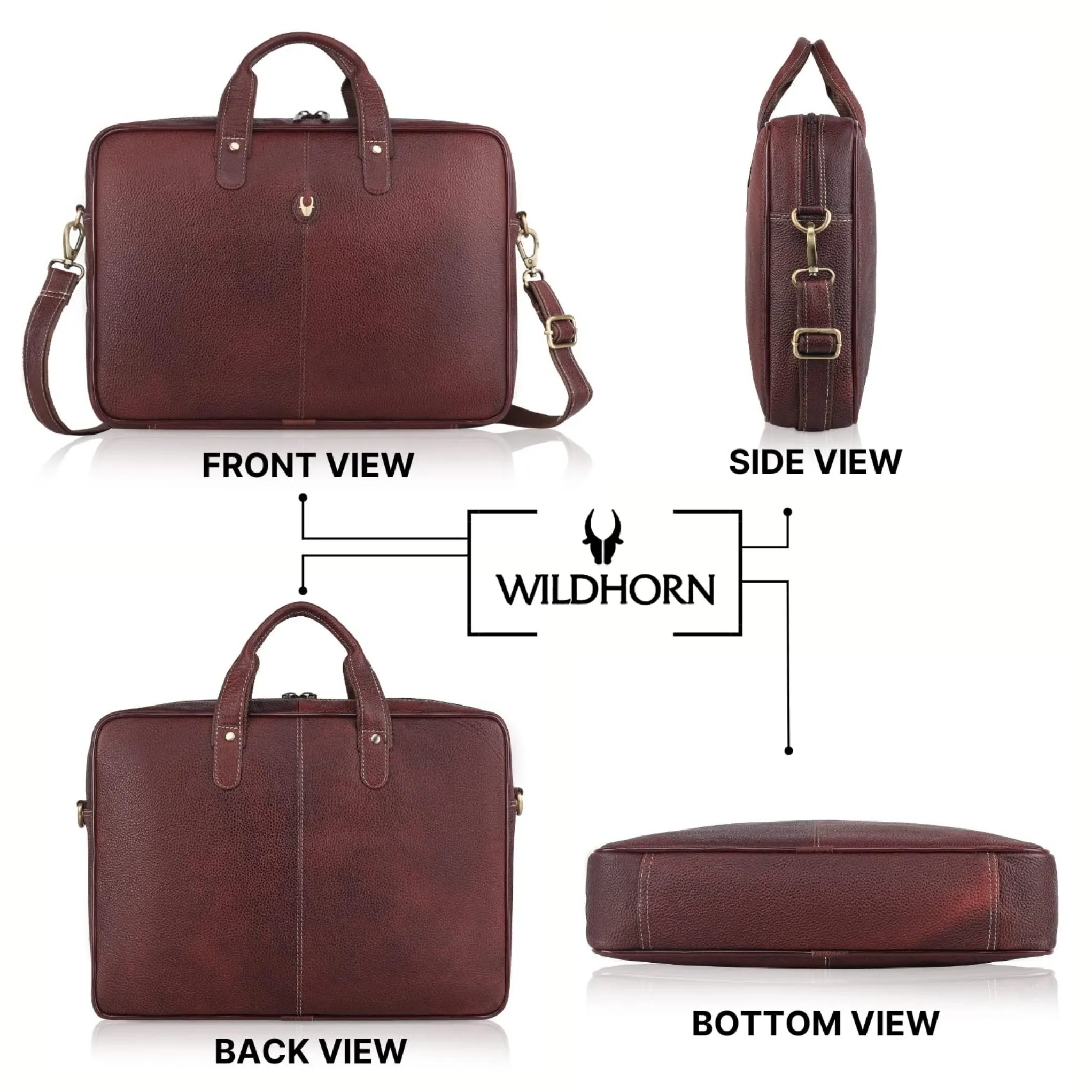 DORCHESTER Leather Laptop Messenger Bag for Men