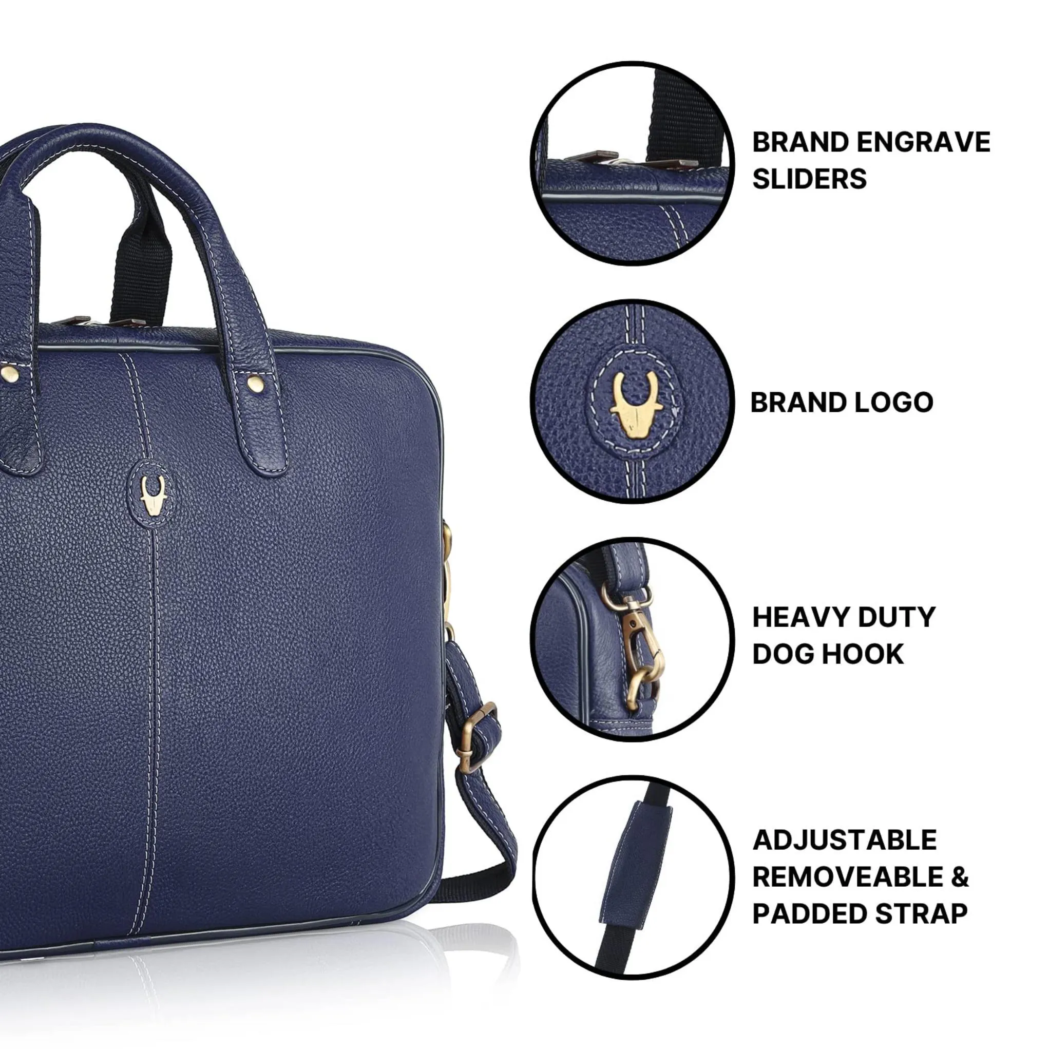 DORCHESTER Leather Laptop Messenger Bag for Men