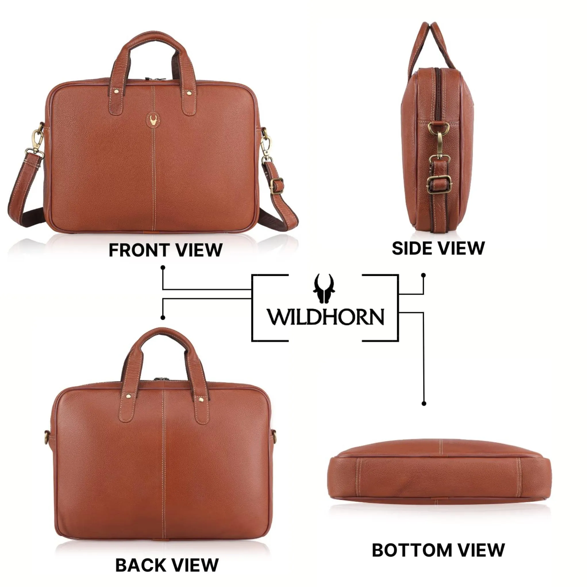 DORCHESTER Leather Laptop Messenger Bag for Men