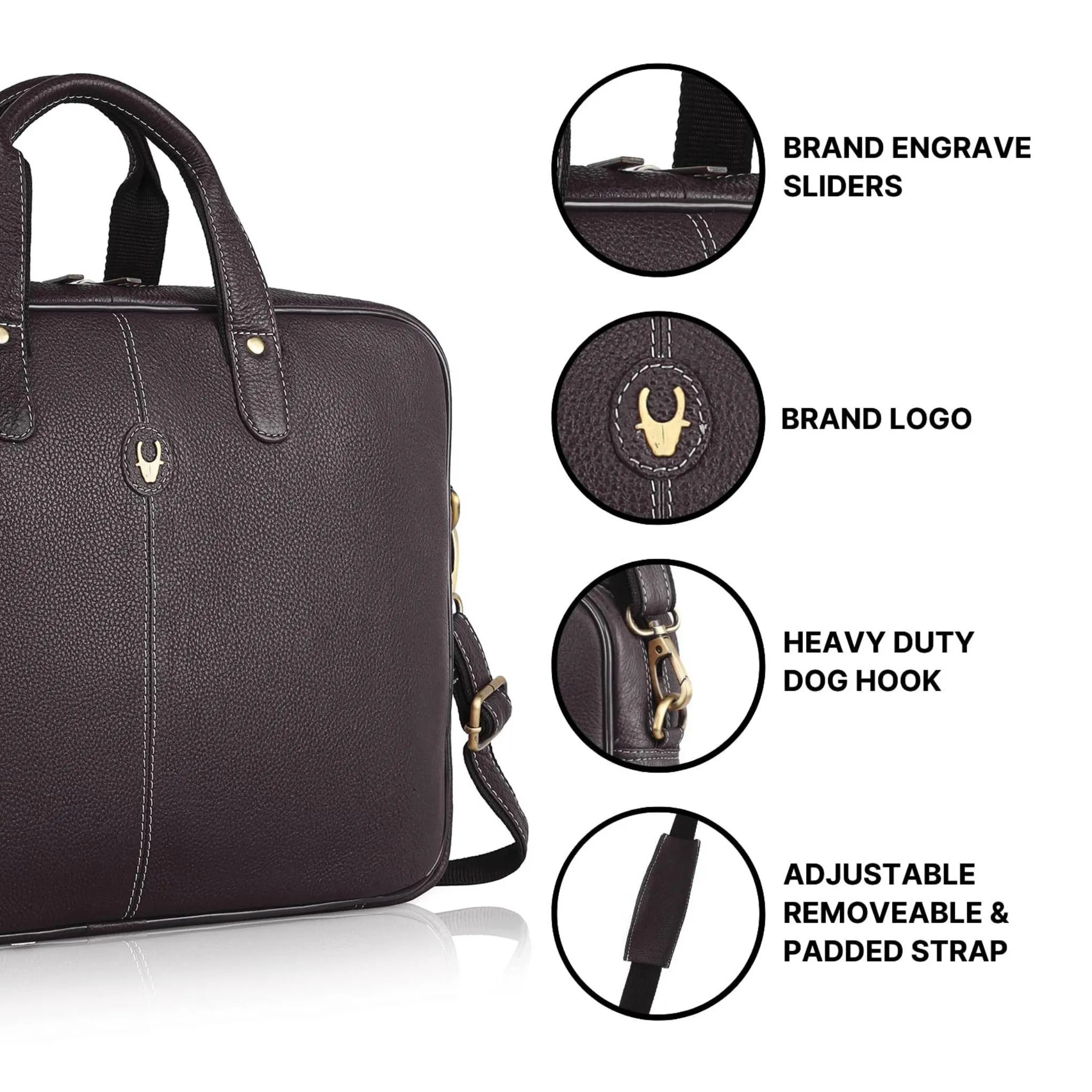 DORCHESTER Leather Laptop Messenger Bag for Men