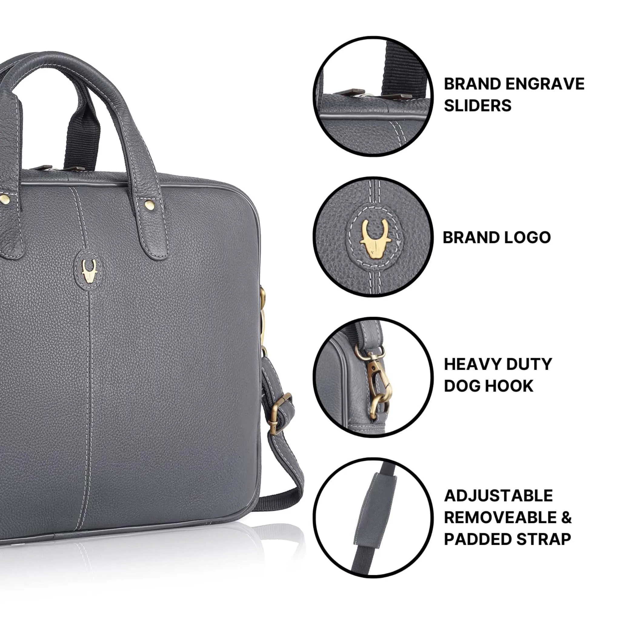 DORCHESTER Leather Laptop Messenger Bag for Men