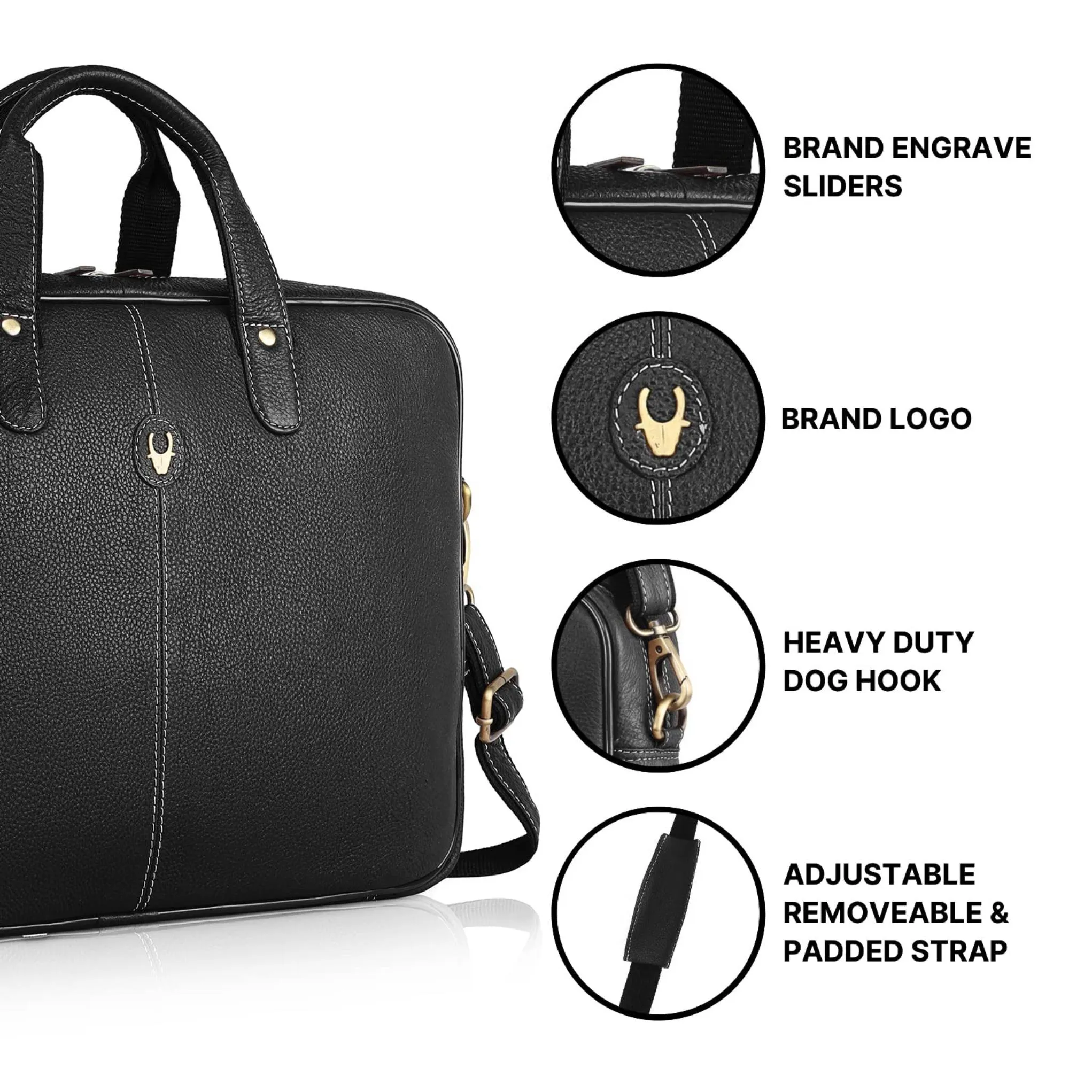 DORCHESTER Leather Laptop Messenger Bag for Men