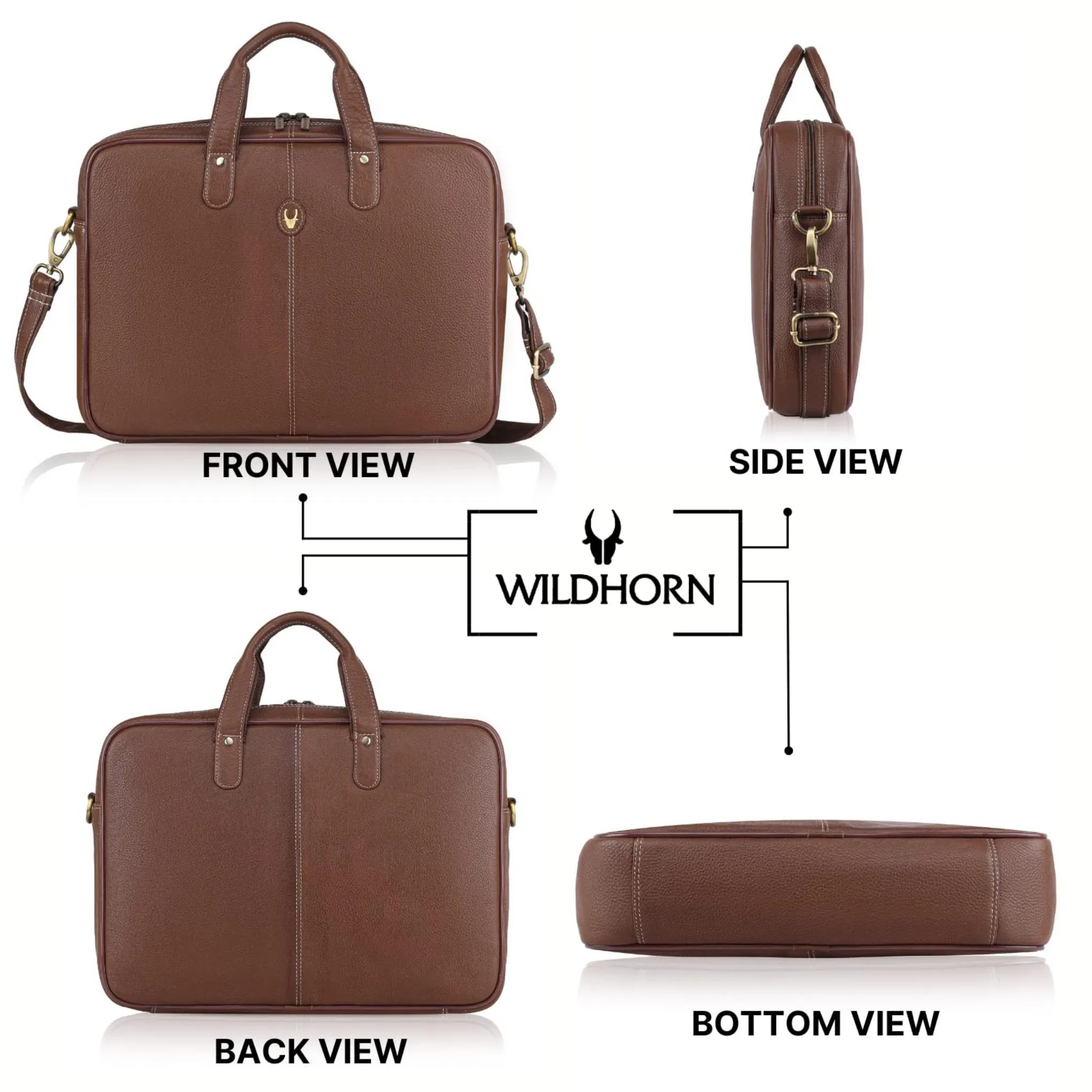 DORCHESTER Leather Laptop Messenger Bag for Men