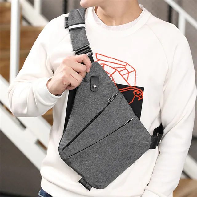 Fashion Chest Bag Men Women Sling Bag Casual Canvas Chest Anti Theft Crossbody Bags High Quality Shoulder Bags Chest Packs