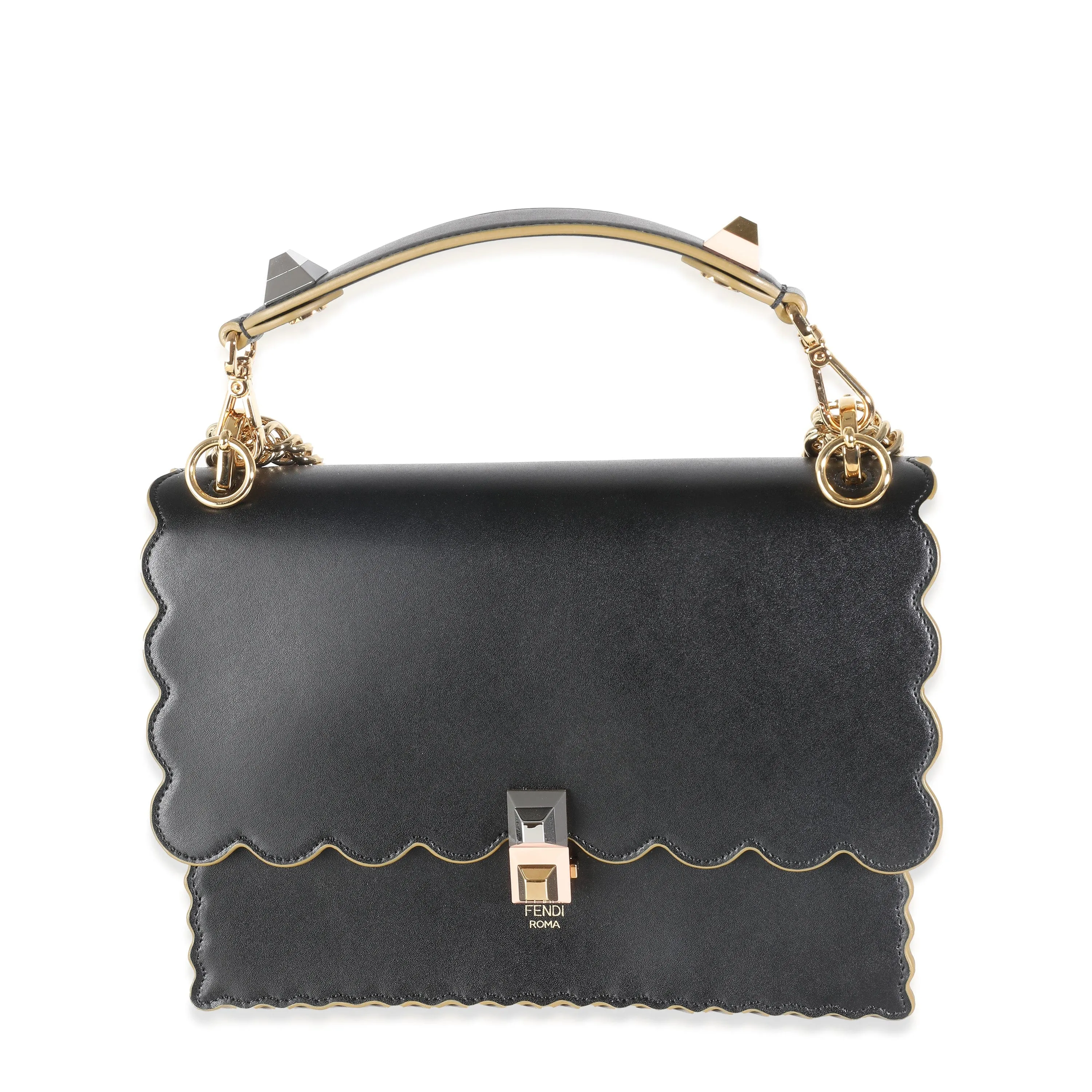 Fendi Kan I Medium Black Bag ULC1062