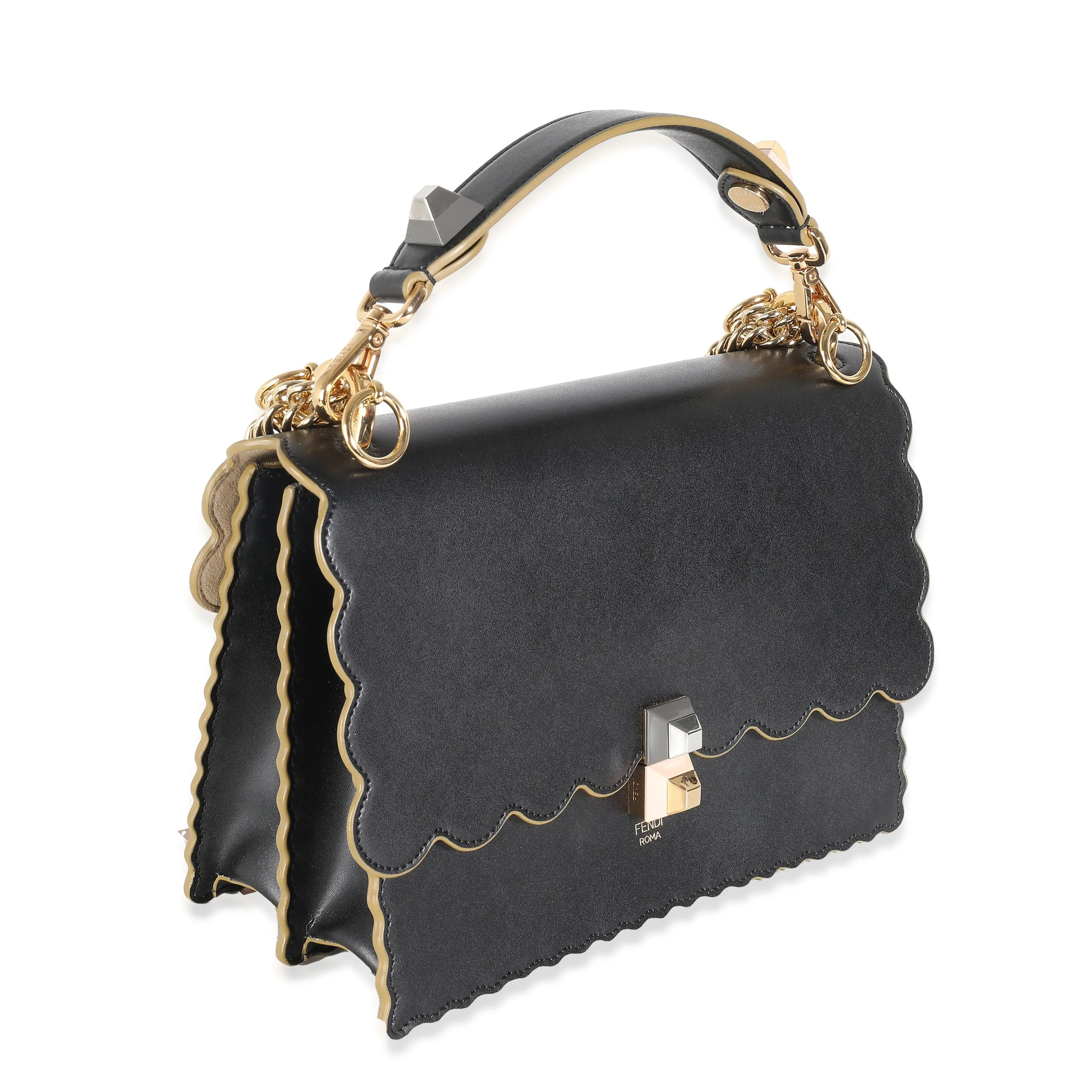 Fendi Kan I Medium Black Bag ULC1062