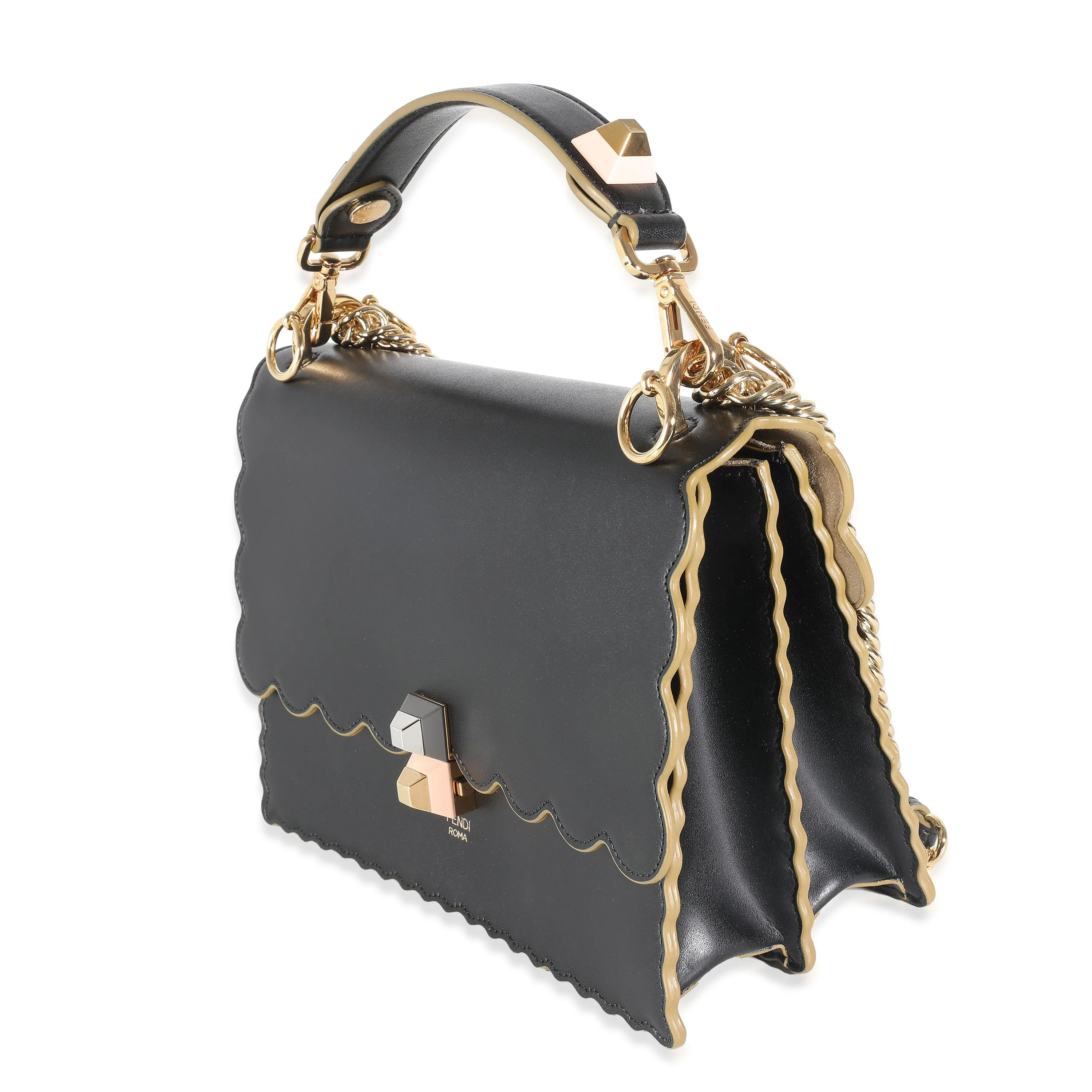 Fendi Kan I Medium Black Bag ULC1062