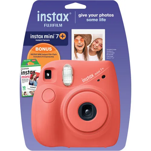 FUJIFILM Instax Mini 7  Instant Film Camera - Coral