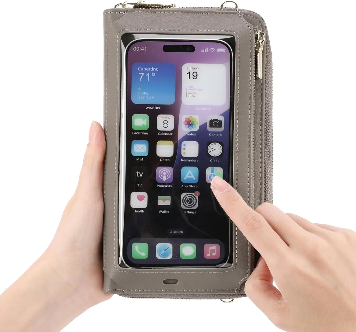 GOIACII Phone Purse Crossbody Bags for Women Small Travel Wallet Touch Screen RFID Blocking