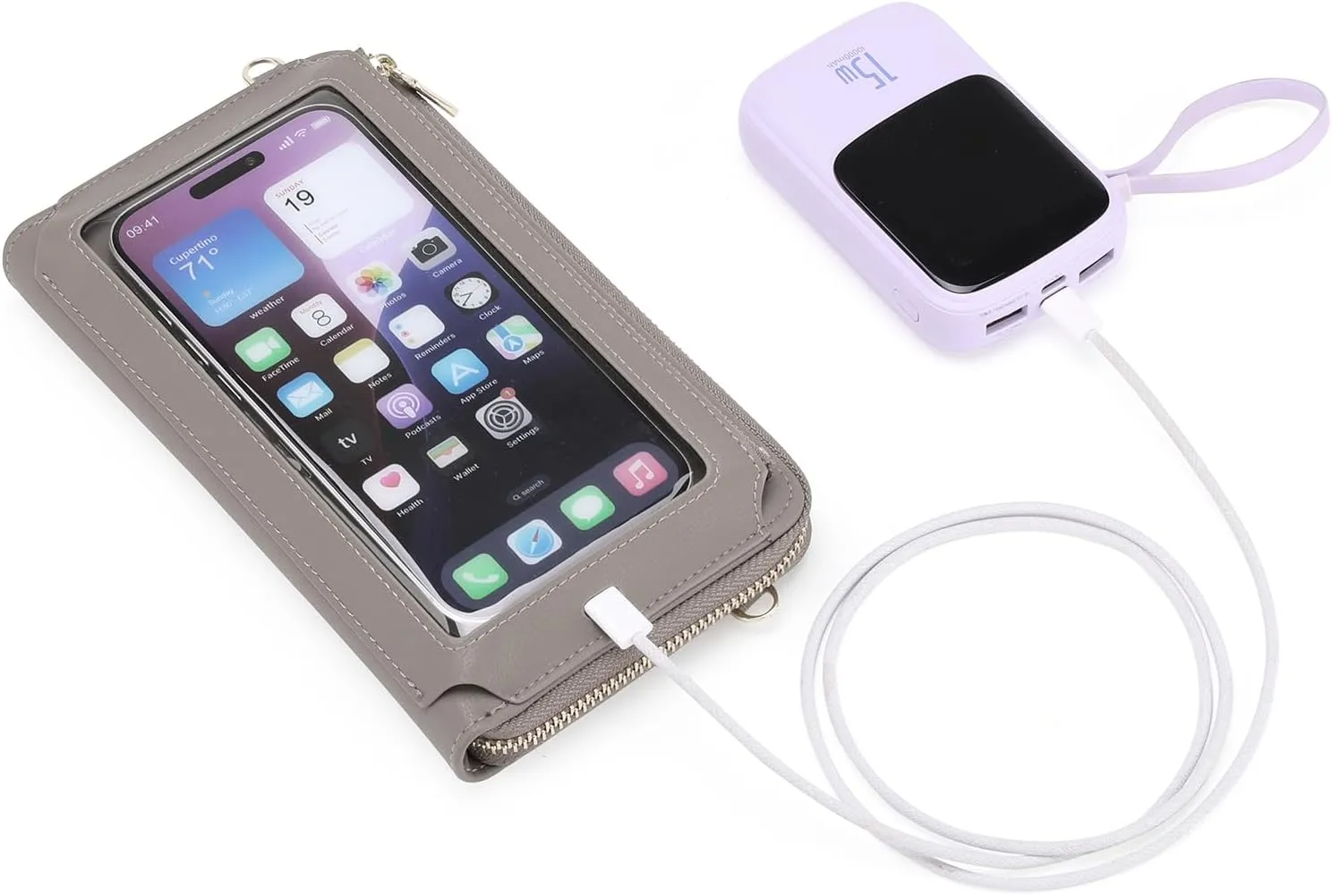 GOIACII Phone Purse Crossbody Bags for Women Small Travel Wallet Touch Screen RFID Blocking