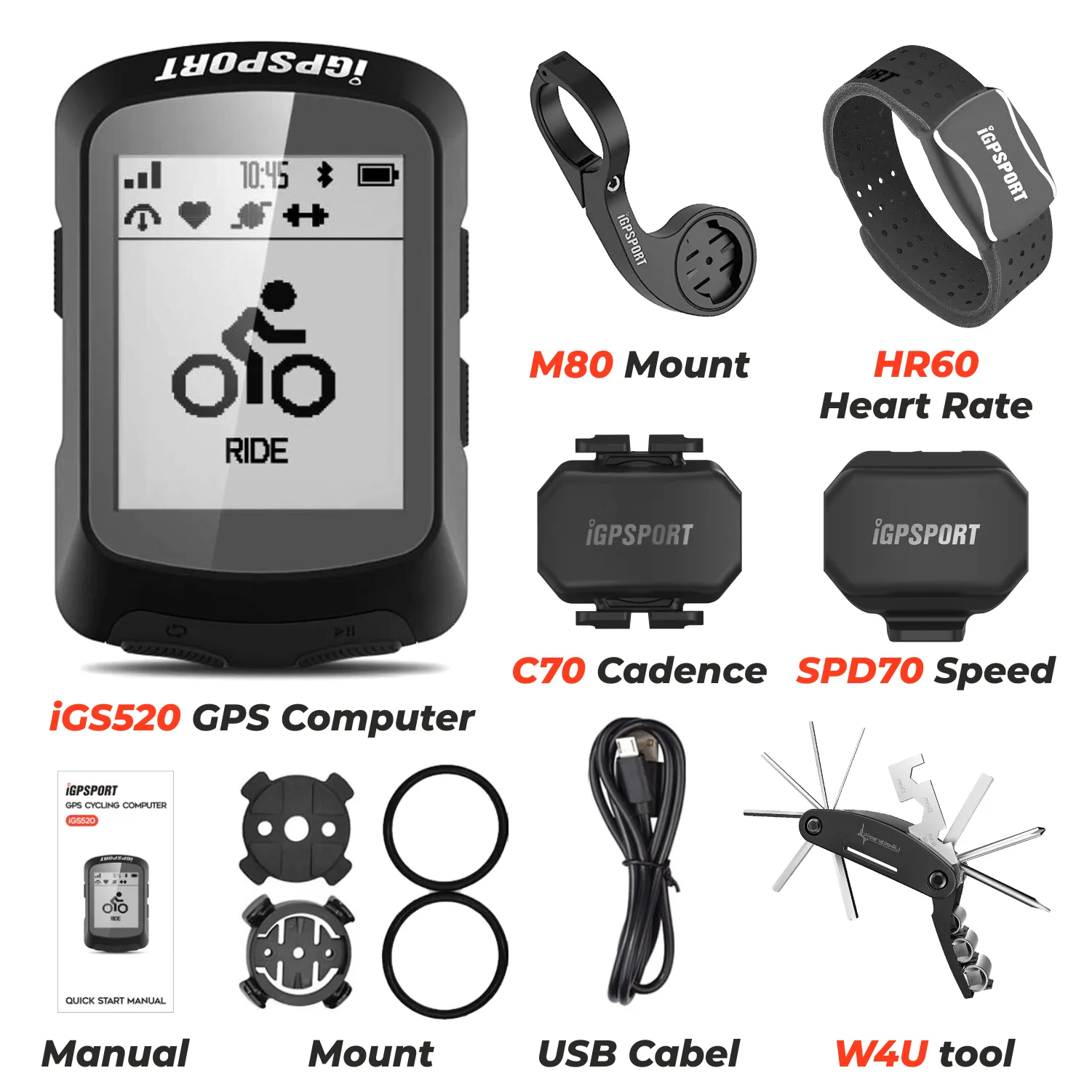 iGPSPORT iGS520 GPS Cycling Computer (IGS520)