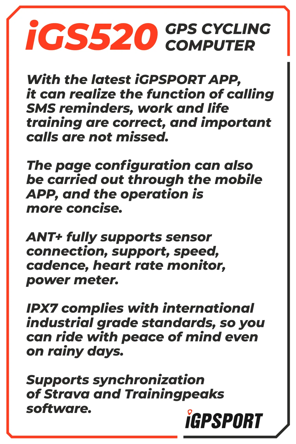 iGPSPORT iGS520 GPS Cycling Computer (IGS520)