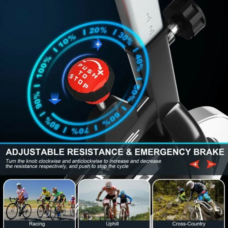 Indoor Gym Exercise Cycling Bike Smooth Belt Drive